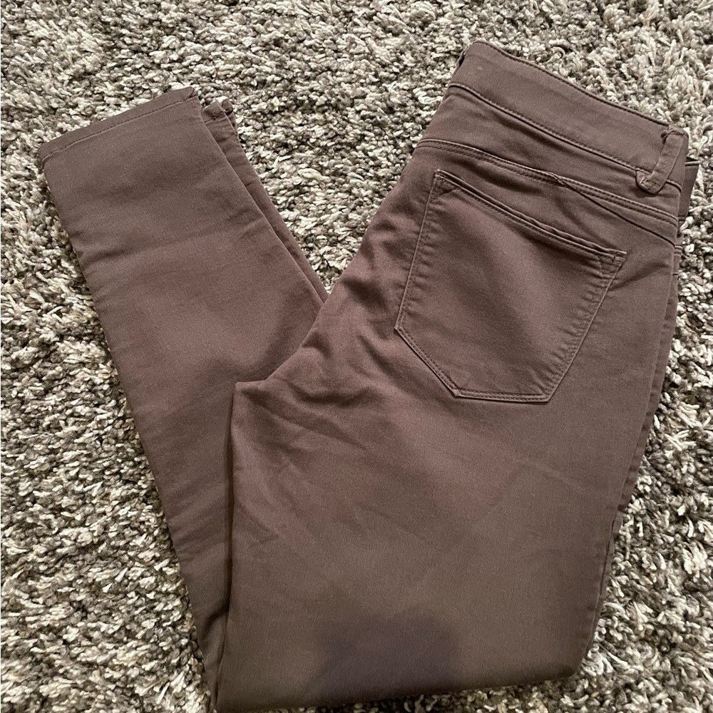 Wit & Wisdom Ankle Cut Slim Pants, Stretch Waist, Taupe, Sz 10